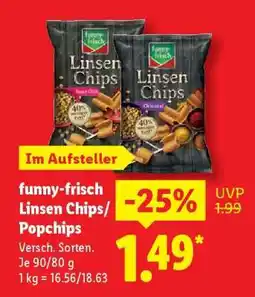 Lidl funny-frisch Linsen Chips/Popchips Angebot