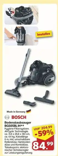 Famila Nord Ost BOSCH Bodenstaubsauger BGS05BLH1 Angebot
