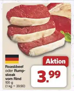 Famila Nord Ost Roastbeef oder Rumpsteak vom Rind Angebot