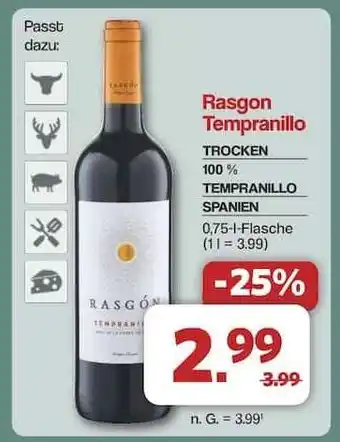Famila Nord Ost Rasgón Tempranillo Angebot