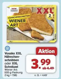 Famila Nord Ost Vossko XXL Hähnchenschnitzel oder XXL Schnitzel Wiener Art Angebot