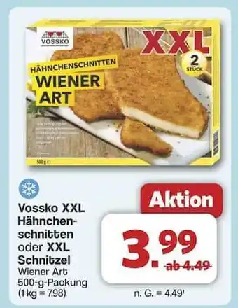 Famila Nord Ost Vossko XXL Hähnchenschnitzel oder XXL Schnitzel Wiener Art Angebot