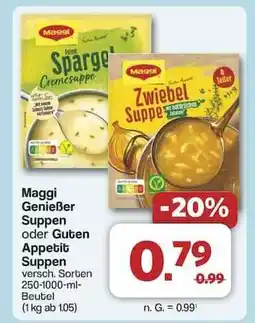 Famila Nord Ost Maggi Genießer Suppen oder Guten Appetit Suppen Angebot