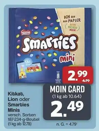 Famila Nord Ost KitKat, Lion oder Smarties Minis Angebot