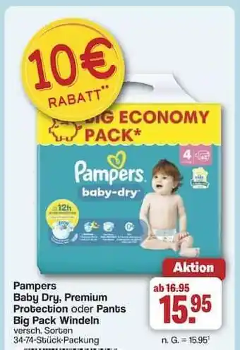 Famila Nord Ost Pampers Baby Dry, Premium Protection oder Pants Angebot
