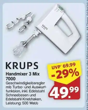 Famila Nord Ost KRUPS Handmixer 3 Mix 7000 Angebot