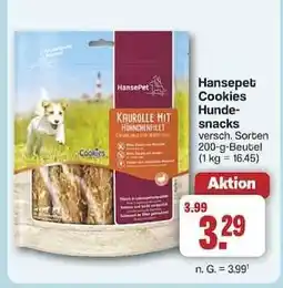 Famila Nord Ost Hansepet Cookies Hundesnacks Angebot