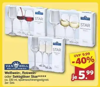 Famila Nord Ost Weißwein-, Rotwein- oder Sektgläser Star Angebot
