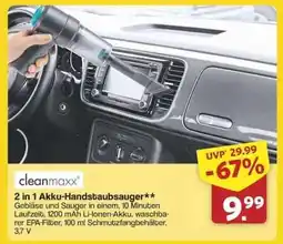 Famila Nord Ost CLEANmaxx 2-in-1 Akku-Handstaubsauger Angebot