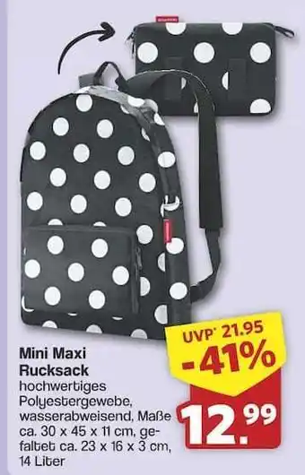 Famila Nord Ost Mini Maxi Rucksack Angebot