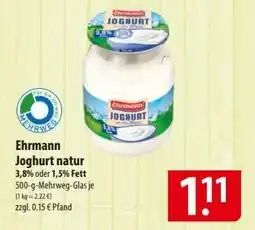 Famila Nord Ost Ehrmann Joghurt Natur Angebot