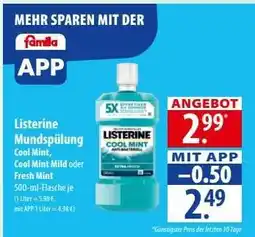 Famila Nord Ost LISTERINE Mundspülung Angebot