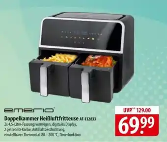 Famila Nord Ost Emerio Doppelkammmer Heißluftfritteuse AF-132833 Angebot