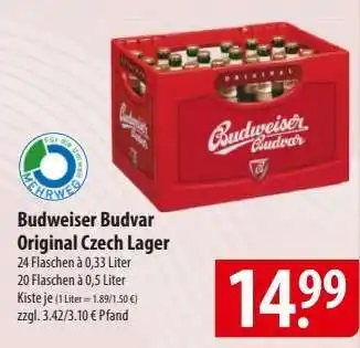 Famila Nord Ost Budweiser Budvar Original Czech Lager Angebot
