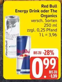 Edeka Red Bull Energy Drink oder The Organics Angebot
