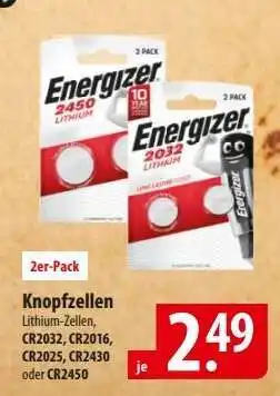 Famila Nord Ost Energizer Knopfzellen 2er-Pack Angebot