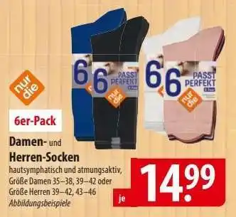 Famila Nord Ost Damen- und Herren-Socken 6er-Pack Angebot