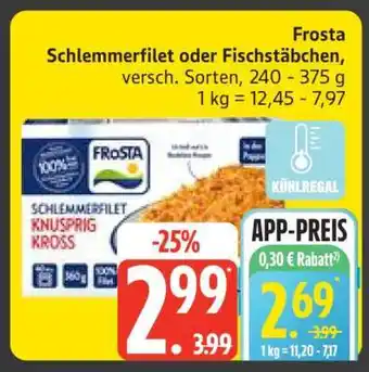 Edeka FROSTA Schlemmerfilet oder Fischstäbchen Angebot