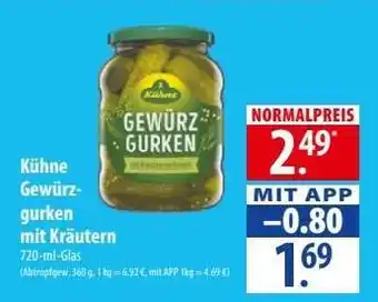 Famila Nord Ost Kühne Gewürzgurken mit Kräutern Angebot