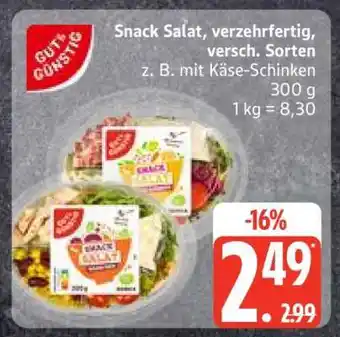 Edeka Snack Salat, verzehrfertig, versch. Sorten Angebot