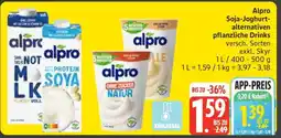 Edeka Alpro Soja-Joghurt-alternativen pflanzliche Drinks Angebot