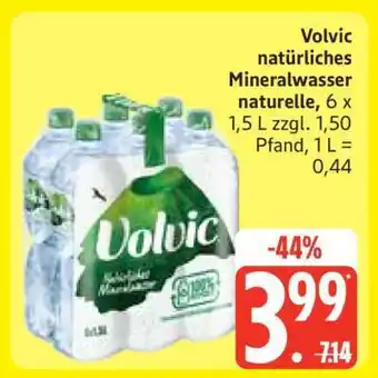 Edeka Volvic natürliches Mineralwasser naturelle Angebot