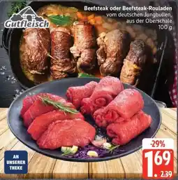 Edeka Beefsteak oder Beefsteak-Rouladen Angebot