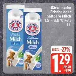 Edeka Bärenmarke Frische oder haltbare Milch Angebot