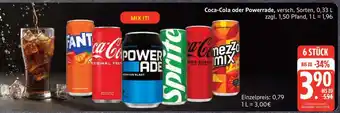 Edeka Coca-Cola oder Powerade, versch. Sorten Angebot