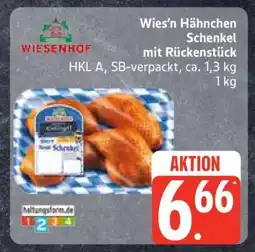 Edeka Wies'n Hähnchen Schenkel mit Rückenstück Angebot