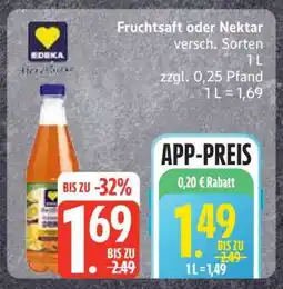 Edeka Fruchtsaft oder Nektar Angebot