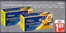Edeka Meßmer Kräutertee oder Früchtetee, Schwarztee Angebot