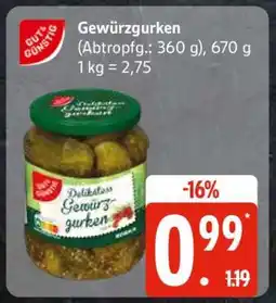 Edeka Gewürzgurken Angebot