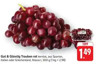 Edeka Gut & Günstig Trauben rot Angebot