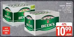 Edeka Beck's versch . Sorten Angebot