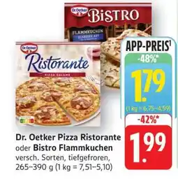 Edeka Dr. Oetker Pizza Ristorante oder Bistro Flammkuchen Angebot