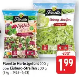 Edeka Florette Herbstgefühl oder Eisberg-Streifen Angebot