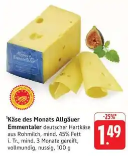 Edeka Käse des Monats Allgäuer Emmentaler Angebot