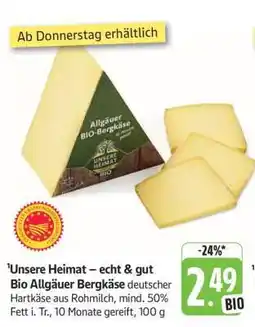 Edeka Bio Allgäuer Bergkäse Angebot
