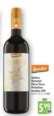 Edeka Demeter Perla Terra Primitivo trocken IGP Angebot
