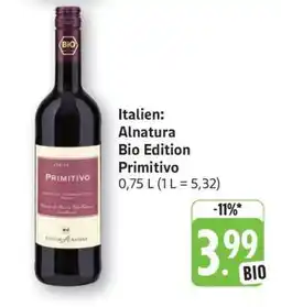 Edeka Alnatura Bio Edition Primitivo Angebot