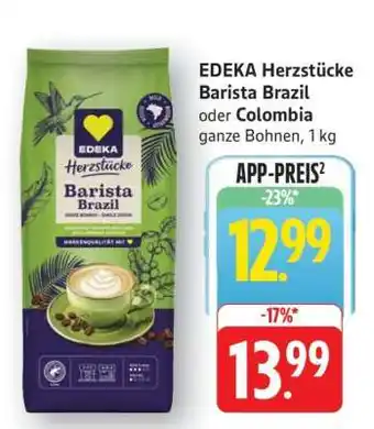 Edeka EDEKA Herzstücke Barista Brazil oder Colombia Angebot