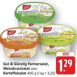 Edeka Gut & Günstig Farmersalat, Weisskrautsalat oder Kartoffelsalat Angebot