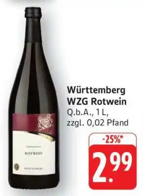 Edeka Württemberg WZG Rotwein Angebot