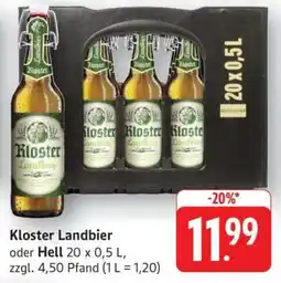 Edeka Kloster Landbier oder Hell Angebot