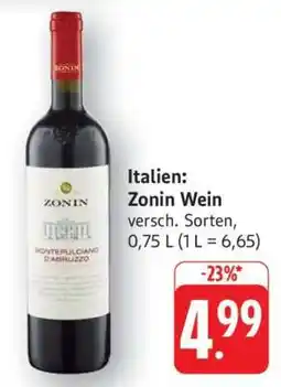 Edeka Zonin Wein Angebot