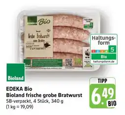 Edeka EDEKA Bio Bioland frische grobe Bratwurst Angebot