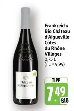 Edeka Bio Château d'Aigueville Côtes du Rhône Villages Angebot