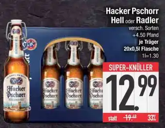 Edeka Hacker Pschorr Hell oder Radler Angebot