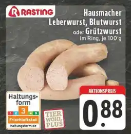 Edeka Hausmacher Leberwurst, Blutwurst oder Grützwurst Angebot